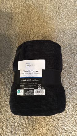Black Chenille blanket