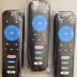 3 Pack Universal remote control for TCL ROKU TV