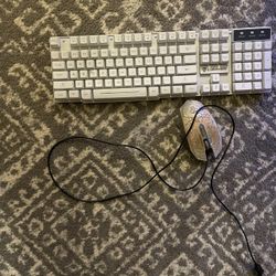 White With Lights Keyboard For $10