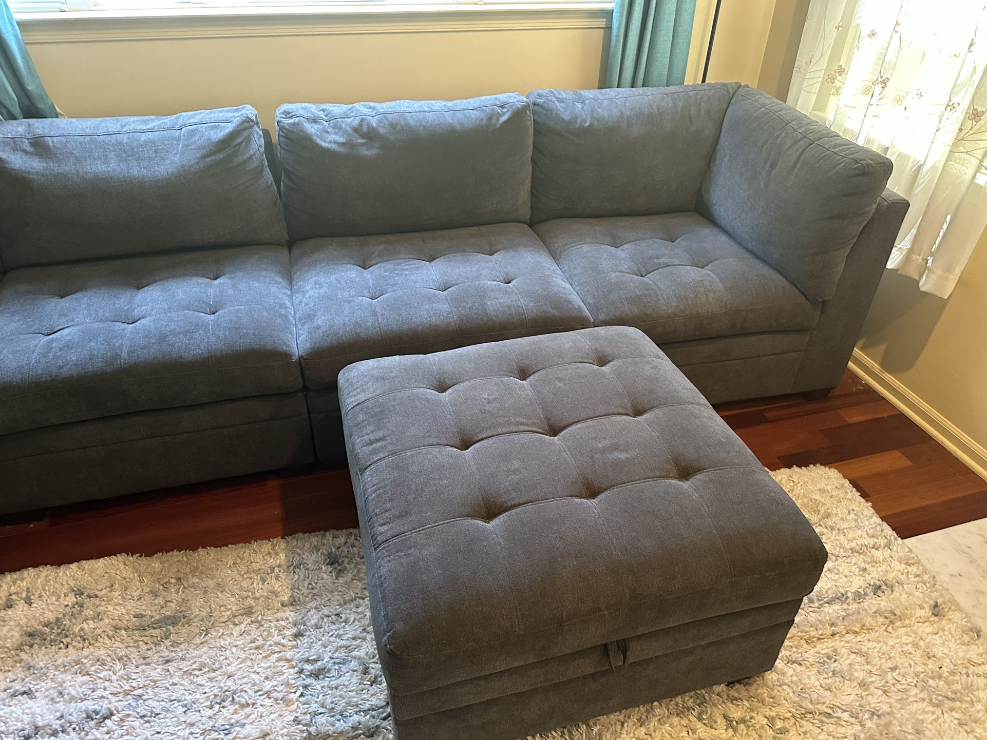 Modular Sectional Couch With Storage Ottoman