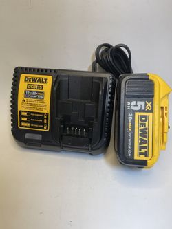 Dewalt 12v/20v Battery Charger DCB115 With XR 5.0 Ah Lithium Ion Battery,