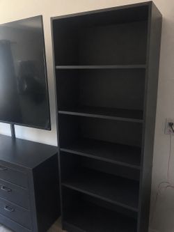 Black bookshelf