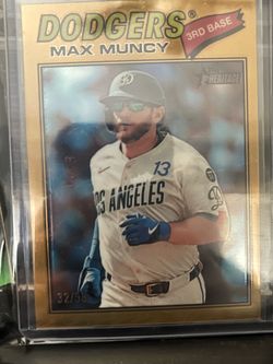 2025 Topps Heritage Max Muncy Chrome Gold Border /50 Dodgers 32/50