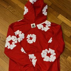 Red Denim Tears Hoodie Size M