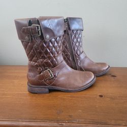Ugg Conor mid Boots Moto Biker Brown Size 9