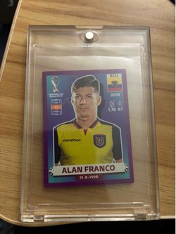 2022 Panini FIFA World Cup Sticker ALAN FRANCO (ECU 12) PURPLE Border