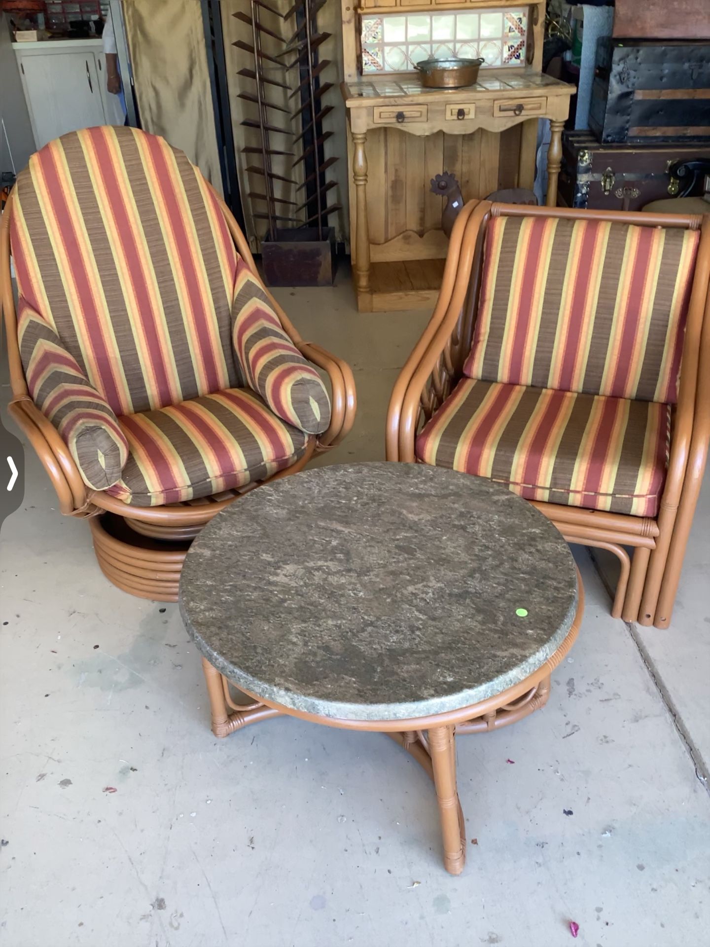 Rattan Set With Custom Cushions
