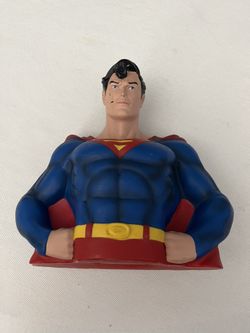 Superman Coin Bank, Plastic Bust, by  DC Comics