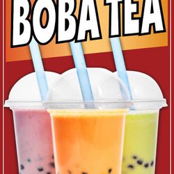 Boba Tea Decal Window Sticker Truck Concession Vinyl Sign Bubble tea sign boba