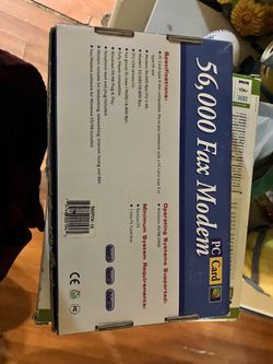 56,000 fax modem PC Card