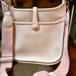 PINK LEATHER CROSSBODY