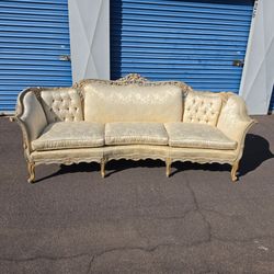 vintage mid-century French Provincial / Rococo Revival style sofa.