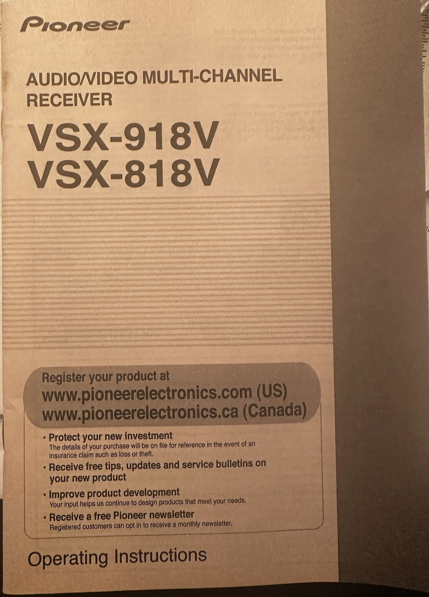 Pioneer Audio Video Multi Channel Receiver