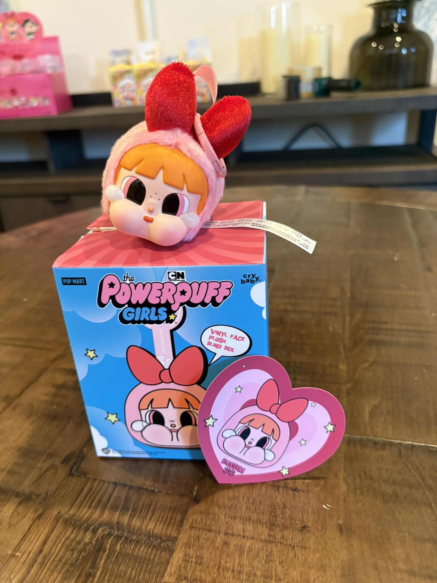 Pop Mart CRYBABY x Powerpuff Girls Series Blossom Vinyl Face Plush