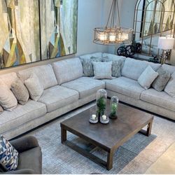 Rawcliffe Parchment Modular Sectional / couch /Living room set 