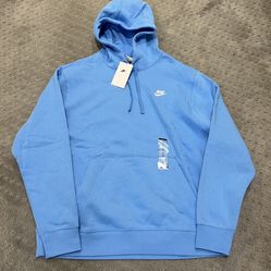 NEW Nike Pullover Fleece Hoodie Baby Blue BV2654-412 Men’s Size XL