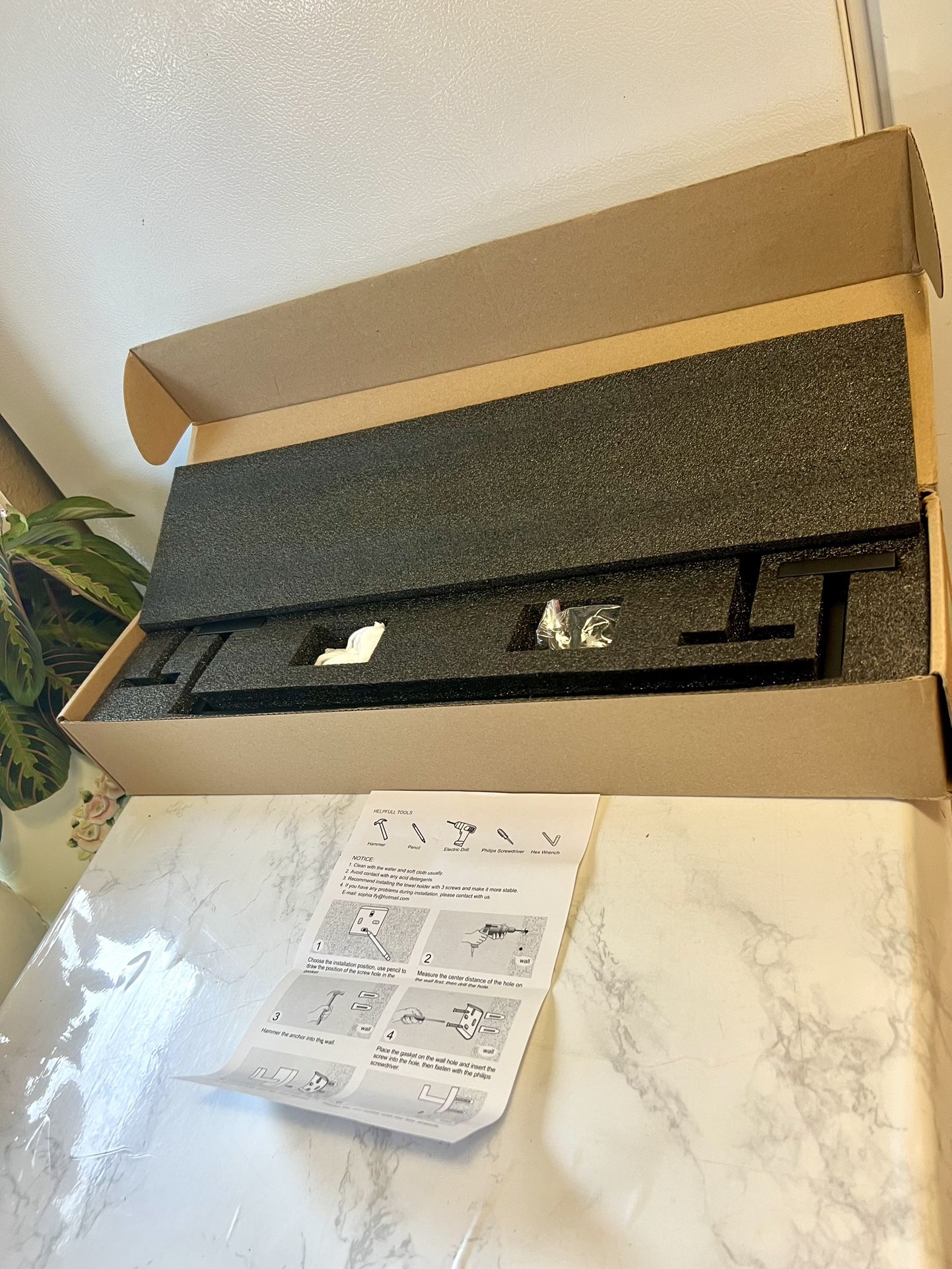 One Bath / Kitchen Towel Bars Holder 18” Matte Black