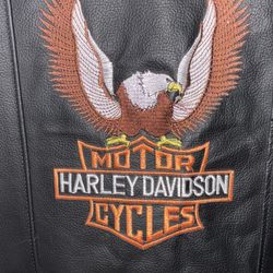 New Leather Harley Davidson Vest 