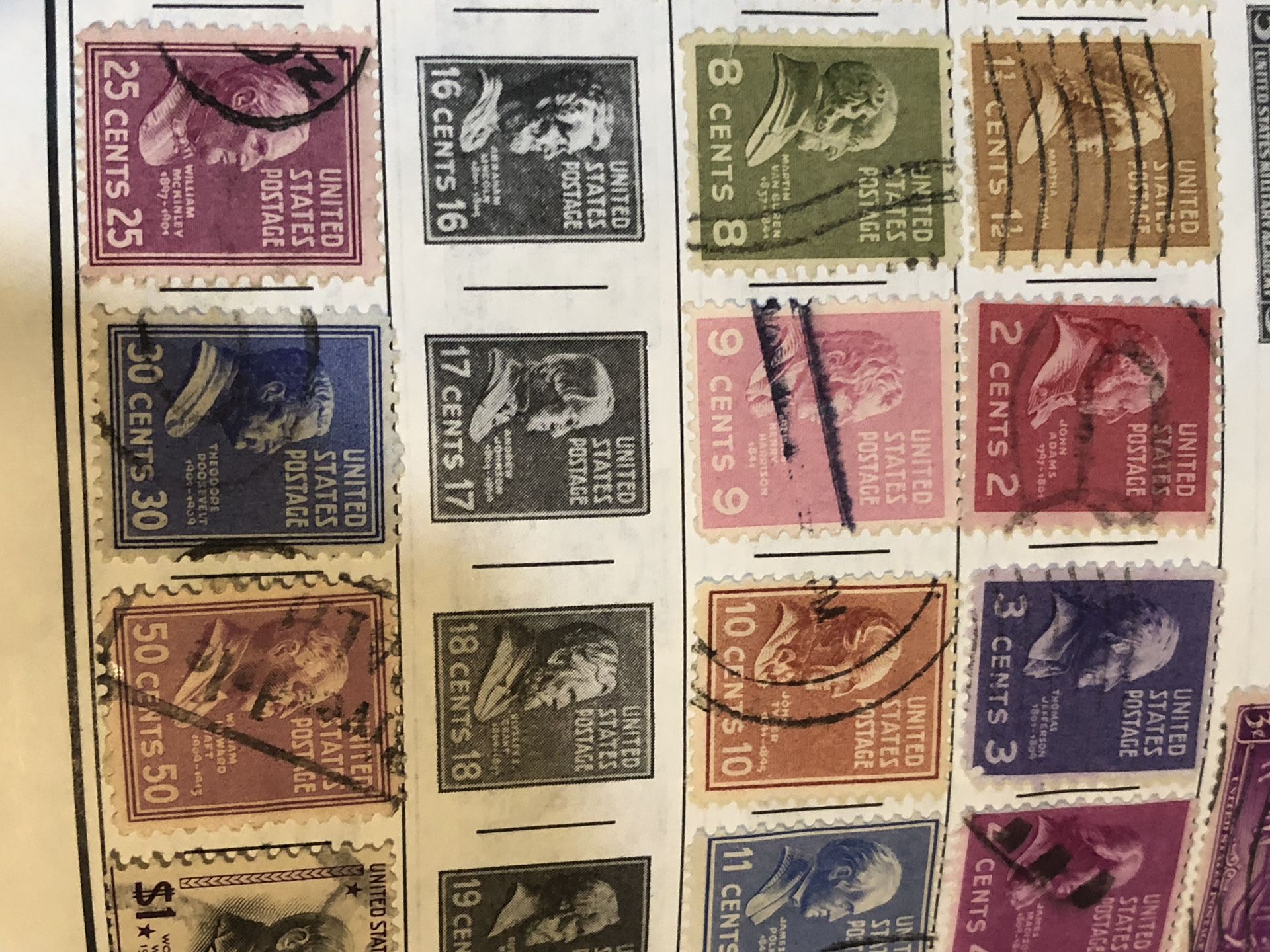 Stamp Collection U.S. Stamps 1924-1938