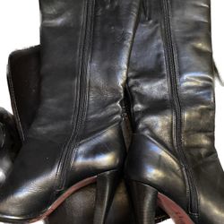 Ladies New 7.5 Nina Black Leather Boots