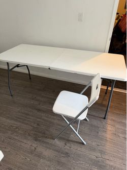 Party table and chairs