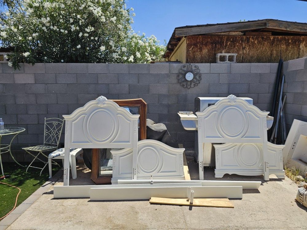 Beautiful White Twin Beds