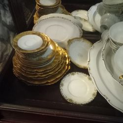 Gold Plated Gold Trim China Dishes 