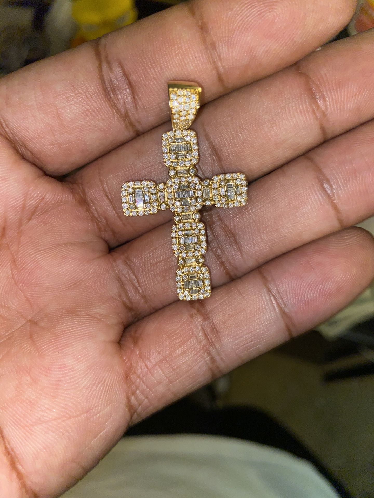 14k solid gold baguettes diamonds 4.6 ct