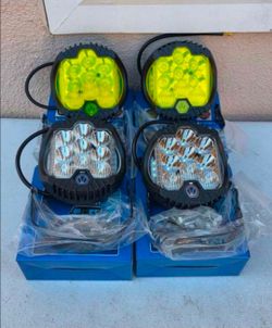 LED Light Pods Work Lights Luces Niebla Neblina Offroad 4x4 Todo Terreno Focos Chevy Gmc Ford Toyota Dodge Ram Chevrolet Jeep Chrysler Honda
