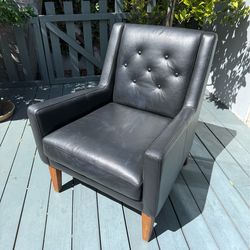 Modern West Elm Faux Leather Chair