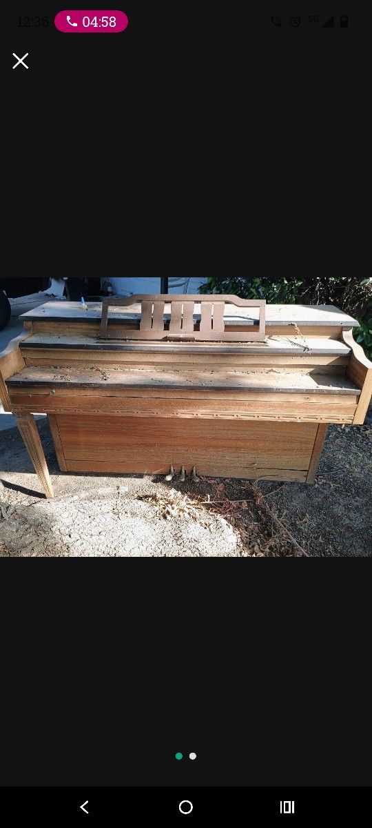 Free. Old Wooden Piano. Works Great.