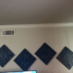 Blue Tin  Wall Decor