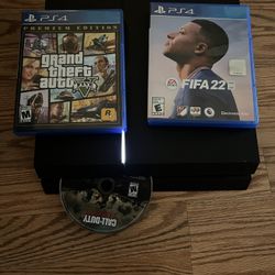 PS4 With 3 Games 