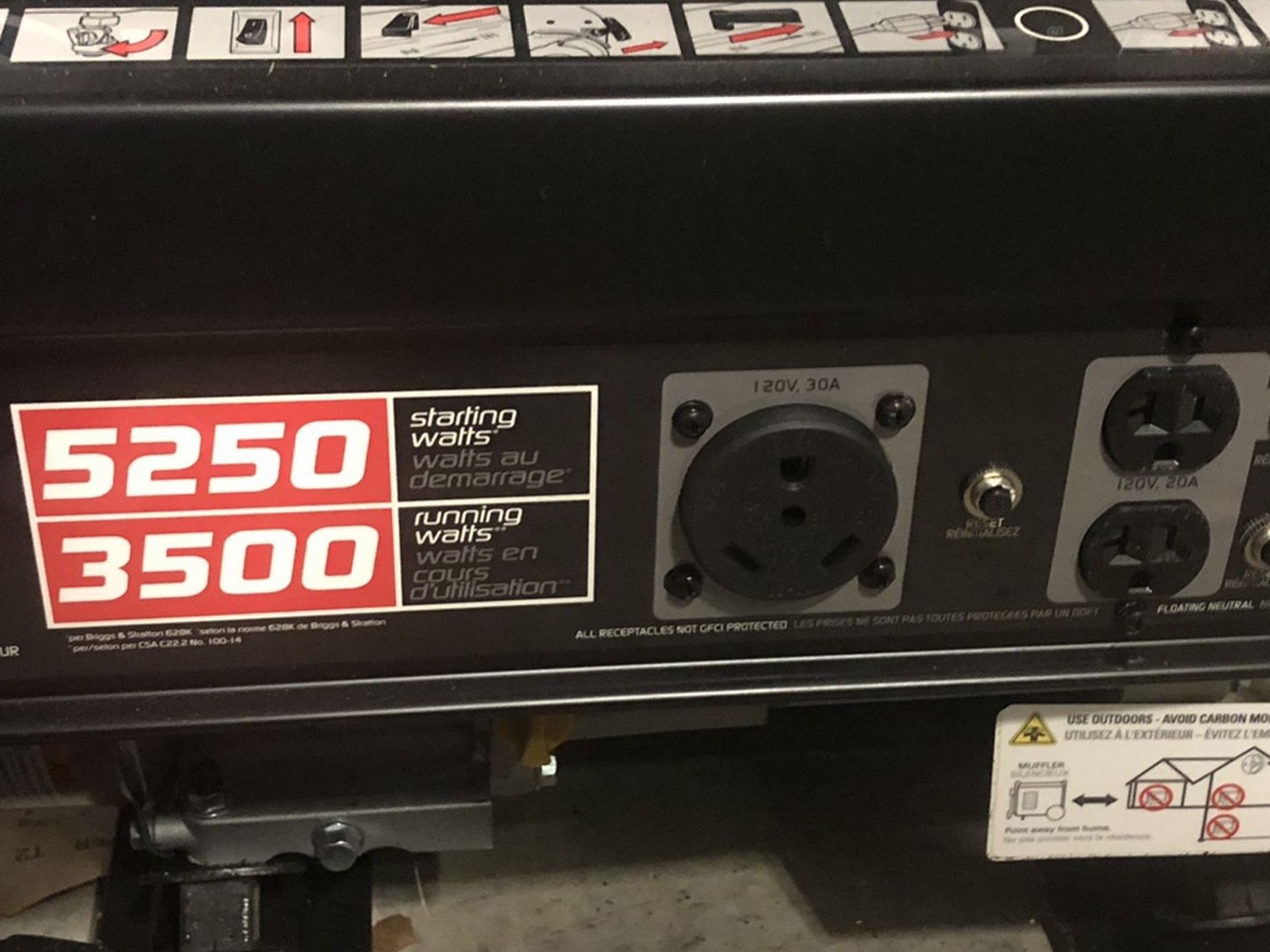 Gasoline Generator PowerBoss 5250/3500Watts