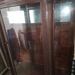 Antique Mahogany Display Cabinet 