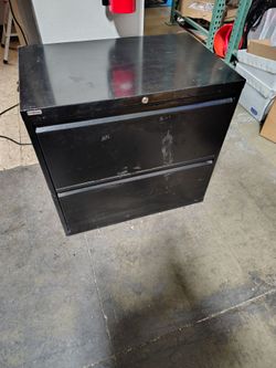 Small two-drawer file cabinet