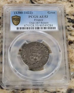 1380 / 1422 France silver coin