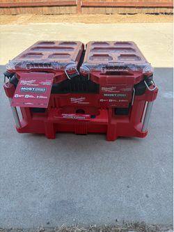 Milwaukee Packout Large Tool Box / (2) Packout Compact Organizers. (3) piece set