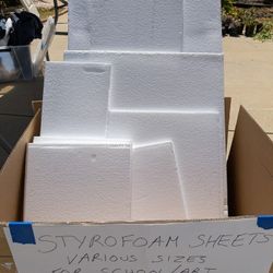 Clean Styrofoam Sheets, Various Sizes 