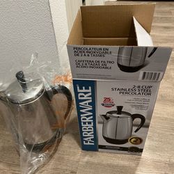 Farberware 2-8 cup stainless steel coffee percolater