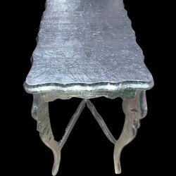 Aluminum Finish End Table/Nightstand