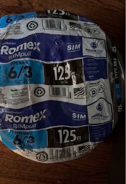 Romex 6/3 125ft cable