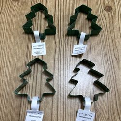 Target Wondershop Metal Cookie Cutters Green Tree Shape Set of 4 NWT Whimsical