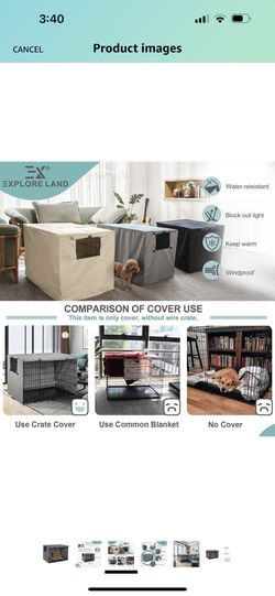 Dog Crate Cover - Gray Thumbnail