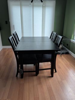 Black Dining Table and 4 Chairs