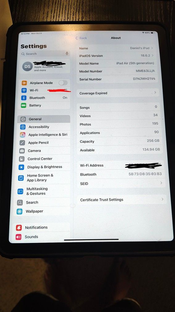 iPad Air 5th Gen 256gb