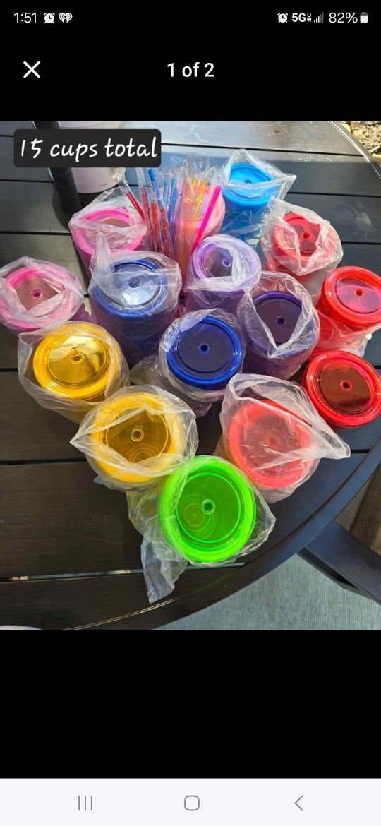 Colorful Tumblers (Red,blue,pink,purple,Orange,Green) 15 Total. $10 For All