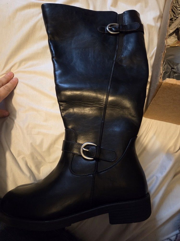 Faux Leather Boots and Jackets