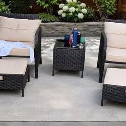 🌿 Patio Furniture Set – $90 — Moving Sale! Moving and no longer need it, so I’m selling this beautiful outdoor patio set for $90. Includes 2 cushione