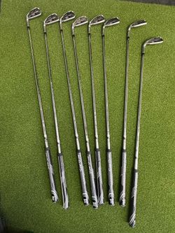 TaylorMade Burner Plus Iron Set + Callaway 3 Wood + Adams 5 Wood | SuperStroke Grips Left Handed